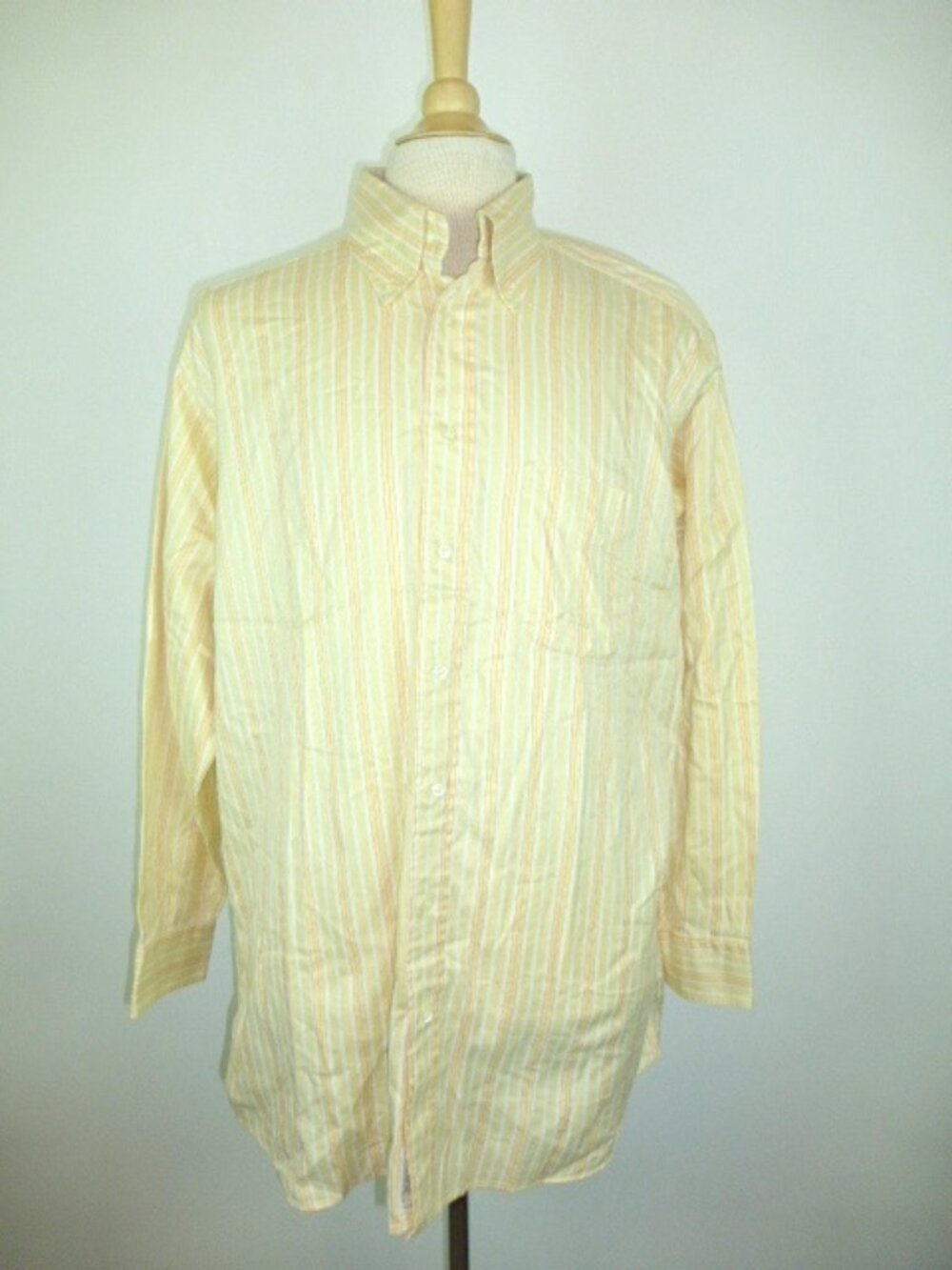PAUL STUART STRIPE button down DRESS SHIRT 17 X 34